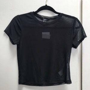 Mesh Black Crop top